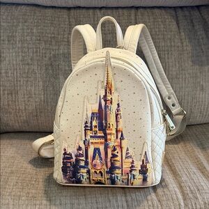Disney’s 50th anniversary Cream Backpack with Castle Design APX 11 x 8
